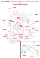 Hustler OEM 606368 Right-Side Operators Hydraulic Control Lever Fits Hustler Super S (All 36" Models and 2016 - 2020 48", 52", 60" Models), Super SF and Super 88 (All Models).