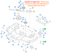 Hustler OEM 602936 UHMW Idler Rail Slide/Wear Pads Fits 2011 - Current X-ONE, X-RIDE, Super Z, Super Z HD, Super ATZ and Diesel Z Models (VX4 Side Discharge Mower Decks Only).