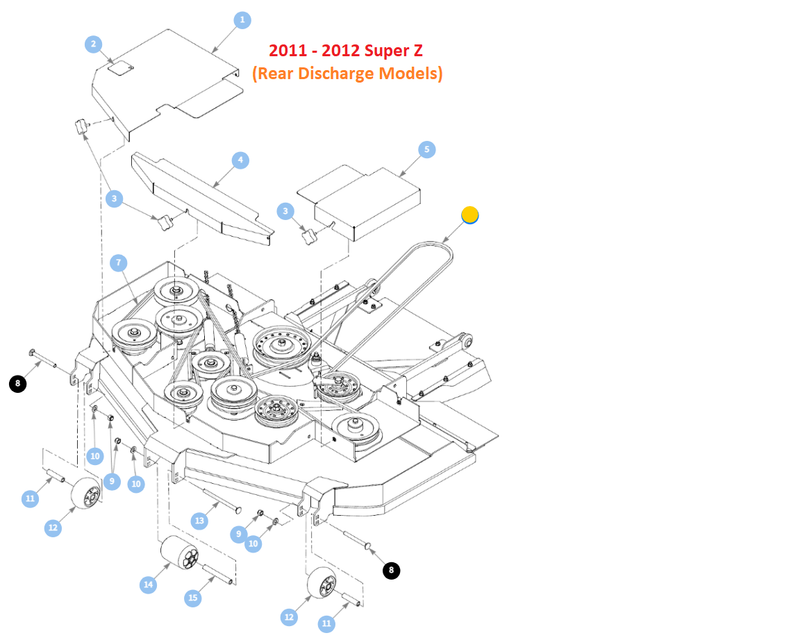 Hustler OEM 789388 Mower Deck Belt Fits Hustler Early Model Side and R