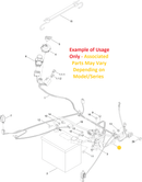 Toro OEM 119-8898 Red/Positive Battery Cable (8 Gauge Wire - 5/16" Eyelet/Bolt Whole - 1/4" Eyelet/Bolt Whole) Fits Select Late 32", 42", 50" Timecutter MX, SS, ZS Models.