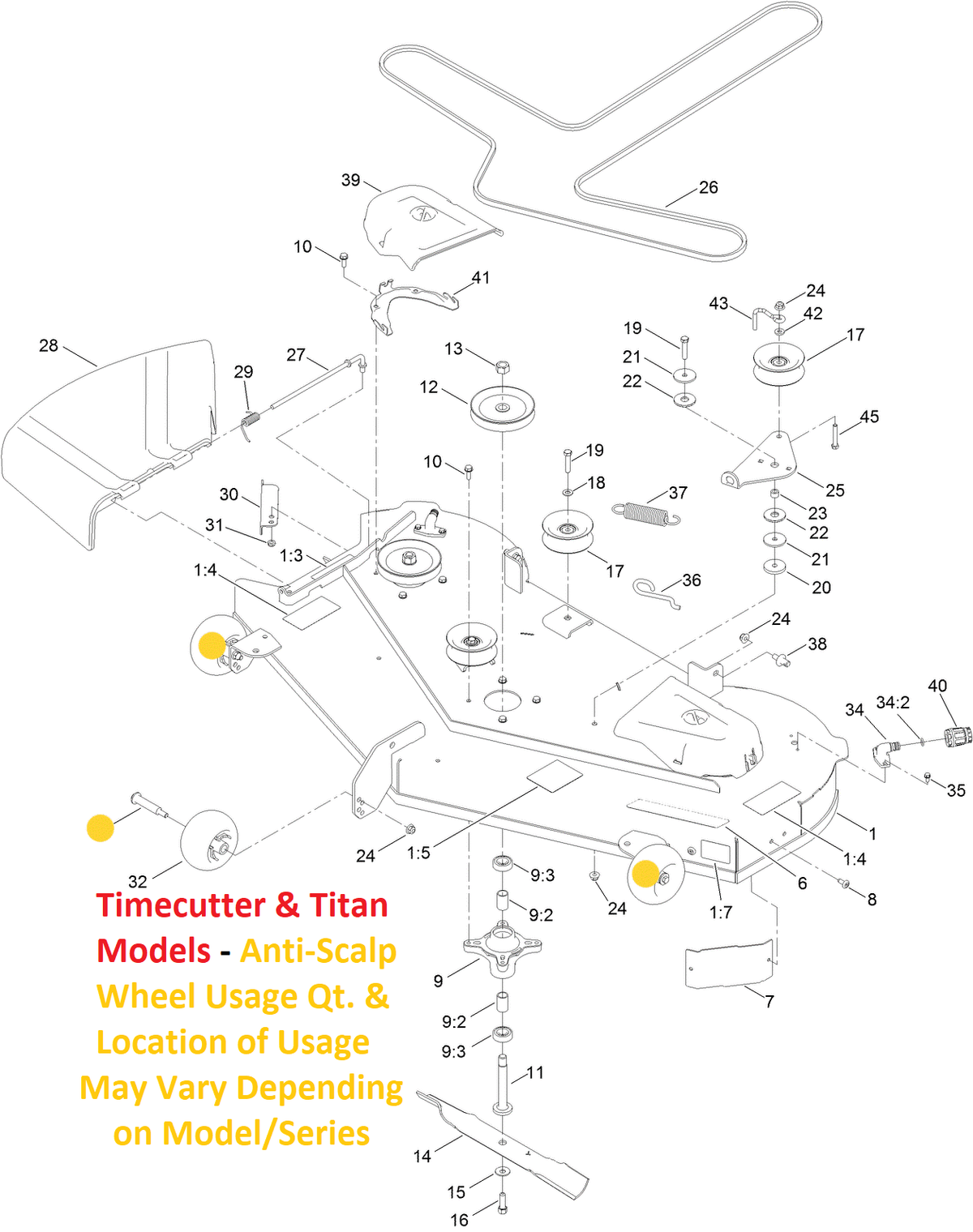 Toro OEM 112-3977 Heavy-Duty Shoulder Bolt Fits Most Timecutter Z, ZS,