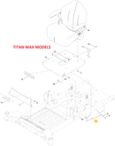 Toro OEM 139-2398 Mower Seat Lanyard Cable Fits Select Late 34", 42", 50", 60" Timecutter ZS, 4200, 5000 Standard (Non-MyRide Models) - Current TITAN MAX Model (Models with Non-MyRide and I-Beam Framing).