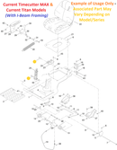 Toro OEM 136-7198 Flange Spacer Bolt Fits Quick Clear, Power Clear, Power TRX Snowblower Models - Timecutter and Titan My Ride Models - TX Models.