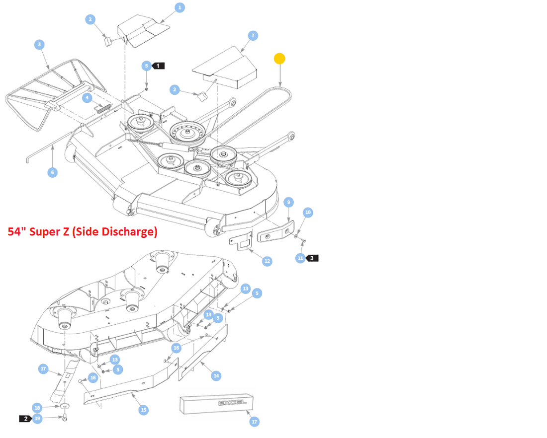 Hustler OEM 601715 Primary Mower Deck Belt Fits Hustler 2015 - 2017 54