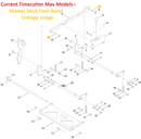 Toro OEM 140-2093 Foot Assist Lift Linkage Spacer Fits Toro Select Late Model Timecutters (Cast Aluminum Axle's) - Current Timecutter Max Models - Current Titan and Titan MAX Models (I-Beam Framing).