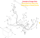 Toro OEM 139-2431 Red/Positive Battery Cable (8 Gauge Wire - 5/16" Eyelet/Bolt Whole - 1/4" Eyelet/Bolt Whole) Fits Select Late Timecutter Models/Series with Cast Aluminum Axle's.