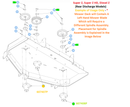 Hustler OEM Heavy-Duty 607408P Spindle Assembly (Reverse or Left-Hand) Fits 2011 - Current Super Z, Super Z HD, Diesel Z, Super 104 and Super 88 Models (Rear Discharge Models Only).