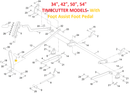 Toro OEM 139-7452 Foot Pedal Fits Current/Late - 34" Timecutter Standard - 42" Timecutter ZS, MX, 4200, Standard, My-Ride - 50" Timecutter MX, 5000, Standard, My-Ride - 54" and 60" Standard, My-Ride (Models Cast Aluminum Axle's).