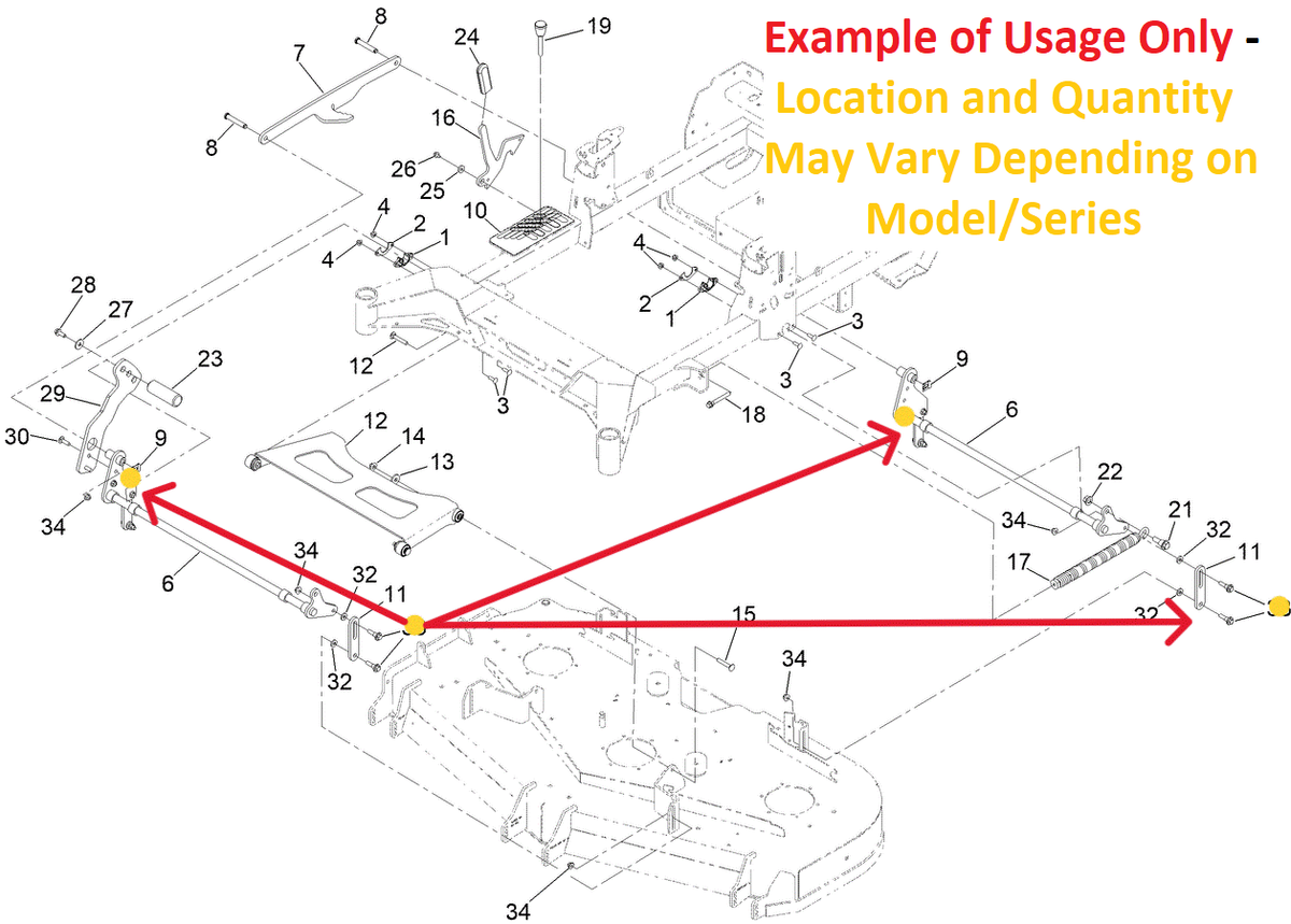 Toro OEM 130-0742 Mower Deck Lift Linkage Shoulder Bolt Fit Toro Timec Toro OEM 130-0742 Mower Deck Lift Linkage Shoulder Bolt Fit Toro Timec