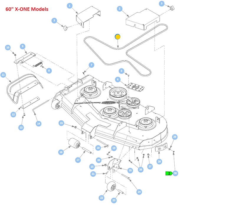 Hustler OEM 782292 Mower Deck Belt Fits Hustler 2023 - Current 54