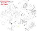 Toro OEM Transmission and Hydro Drive Belt 114860 Fits Wheelhorse 200 series and Early Model Toro ZMaster 2000 Series.
