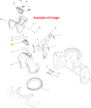 Toro OEM 108-4942 Snowblower Chute Ratchet Hinge Fits Select Toro Quick Clear, Power Clear and E-Power Clear Single Stage Snowblower Models.