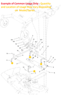 Toro OEM 138-7207 Flat Spacer/Hub Washer Fits Toro Select Timecutter ZS, MS, 4200, 5000, Standard, My-Ride, MAX, HD Models - Select Titan X, XS, 4800, 5400, 6000, Standard, My-Ride (Models With I-Beam and Models Tube Style Framing) - PROLINE Models.