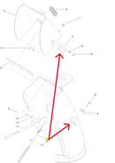 Toro OEM 144-1227 Snowblower Chute Deflector Cable Fits Select Power Max HD Snowblower Model 38838 (Metal Chute).