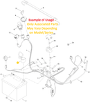 Toro OEM 140-2713 Red/Positive Battery Cable (8 Gauge Wire - 5/16" Eyelet/Bolt Whole - 1/4" Eyelet/Bolt Whole - Battery Post Cover) Fits Select Late Timecutter Models/Series with Cast Aluminum Axle's.