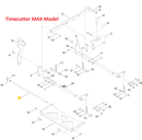 Toro OEM 145-6288 Mower Deck Pivot Pan Rod Fits Toro Current 42", 50", 54", 60" Timecutter Max Models - Current 48", 54", 60" TITAN Standard and MyRide Models with I-Beam Framing.