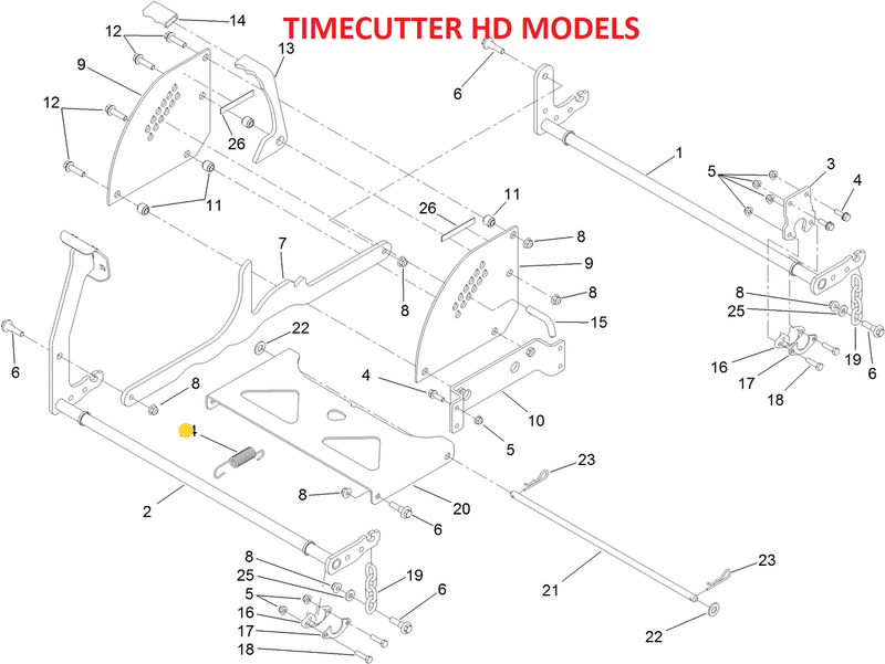 Toro OEM 115-9652 Tensioner Spring Fits Toro Select Late Timecutter HD