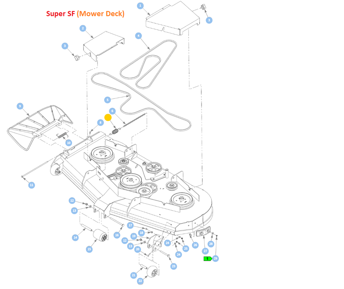 Hustler OEM 781302 Spring Fits FasTrak, X-ONE, X-RIDE, Super Z, Super
