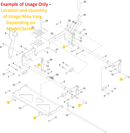 Toro OEM 130-0742 Mower Deck Lift Linkage Shoulder Bolt Fit Toro Timecutter MAX, Timecutter HD - Most Titan Series - ZMASTER 2000, 4000, Revolution - Most Grandstand Series - Late/Current Proline Models (Review Model Fit Chart for Exact Model and Series).