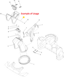 Toro OEM 136-8672 Hinge Pin Fits a Wide Range of Snowblower Models and Walk Behind Mower Models.