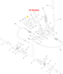 Toro OEM 136-7198 Flange Spacer Bolt Fits Quick Clear, Power Clear, Power TRX Snowblower Models - Timecutter and Titan My Ride Models - TX Models.