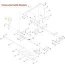 Toro OEM 145-6278-01 Mower Deck Foot Lift Assist Pedal - Toro Red Color - Fits Toro Current 42", 50", 54", 60" Timecutter Max Models - Current 48", 54", 60" TITAN and 60" TITAN Max Models with I-Beam Framing (All Models with Toro Red Paint Color Only).