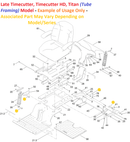 Toro OEM 136-7198 Flange Spacer Bolt Fits Quick Clear, Power Clear, Power TRX Snowblower Models - Timecutter and Titan My Ride Models - TX Models.