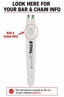 STIHL OEM 3650 005 0084 33 RM RAPID™ Micro™ Chainsaw Chain – 24", 3/8" Pitch, .050" Gauge, 84 Drive Links – Semi-Chisel