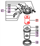 Mahindra OEM 12933555780 Fuel Filter Screen for Emax 20 Tractors