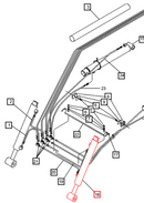 Mahindra OEM KMW31502159 Tilt Cylinder for KMW loader on 1640