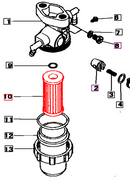 Mahindra OEM MM404879 Fuel Filter for 15 and 16 Series Tractors