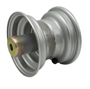 Hustler OEM 606751 Silver Wheel Assembly (6X4.50 - Fits 13x6.50-6 / 15x6.00-6 Tires) Fits FasTrack (2022 - Current), X-ONE (2016 - Current), Super Z (2011 - Current), Super Z HD (2013 - Current), Diesel Z - Super 88 - Super 104 (All Models) Models.