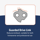 Husqvarna X-Cut S93G-56 16" Chainsaw Chain – 3/8" Mini Pitch, .050" Gauge, 56 Drive Links – 585422156