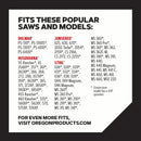 Oregon 20" Professional Full Chisel Chainsaw Chain – 3/8" Pitch, .050" Gauge, 72 Drive Links