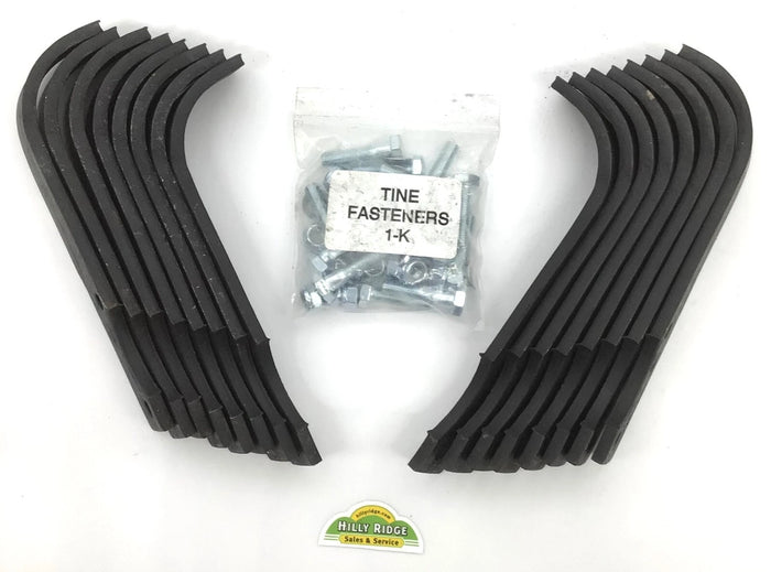 Genuine OEM BCS Tiller Tine Kit T20U. Includes Hardware! 1983 and Later